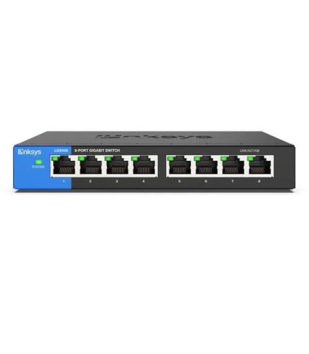 Linksys LGS108 8-Port Business Desktop Gigabit Switch