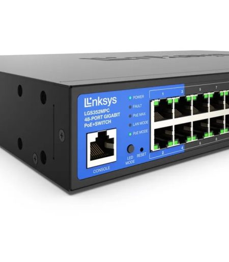 Linksys 48 port Gigabit (48 POE – 740 W)+4 X 10G SFP Managed Switch / LGS352MPC - Image 2