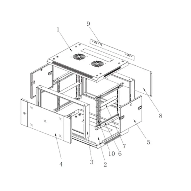 ProRack 12U 600*600 Wall Mount Cabinet - Image 2